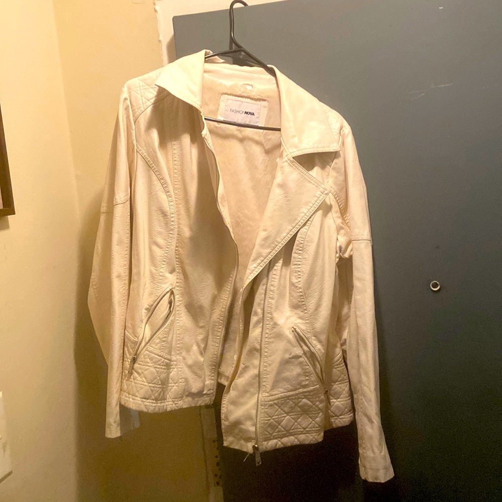 White leather jacket